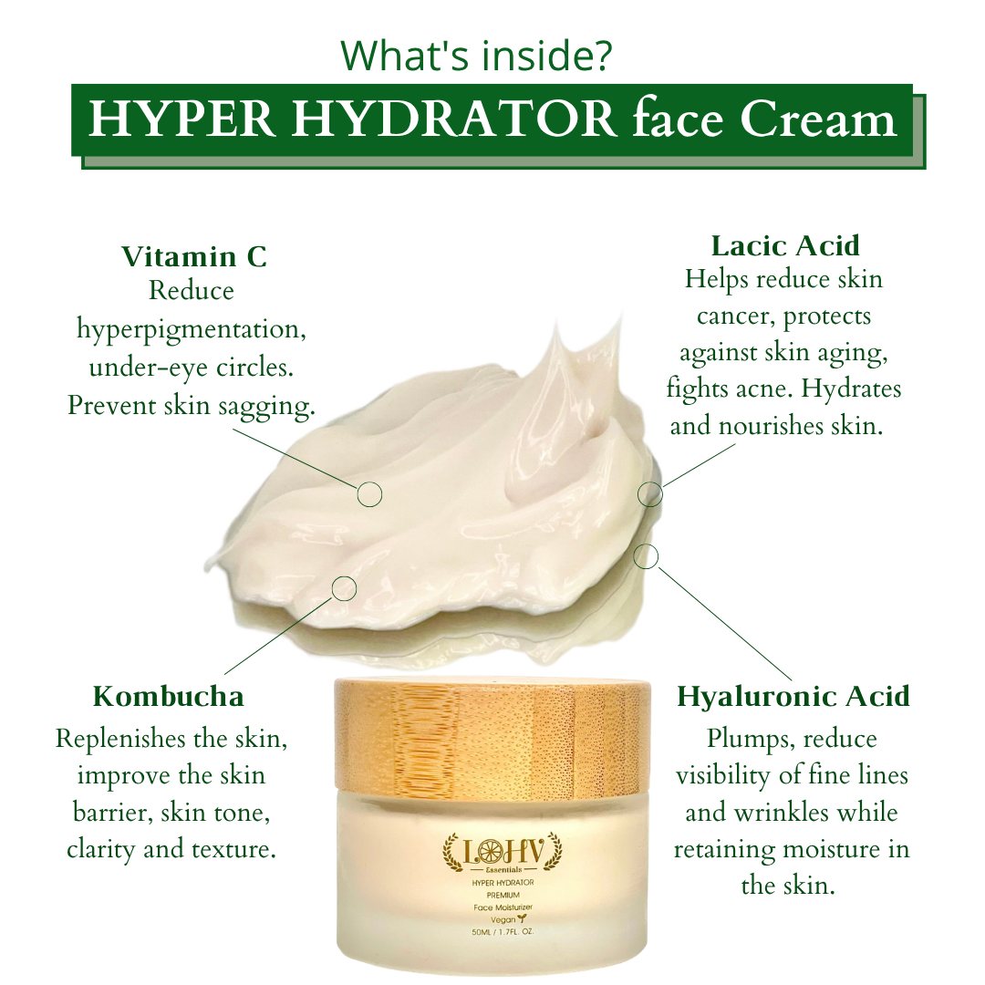 PREMIUM 100% VEGAN HYPER HYDRATOR Face Moisturizer With SPF 30 + Hyaluronic Acid + Lactic acid + Vitamin C + Kombucha — image 4