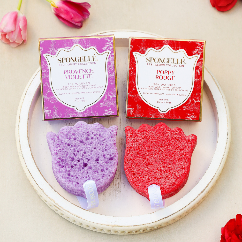 Poppy Rogue & Provence Violette Body Buffer Set by Spongellé — image 2 of 5