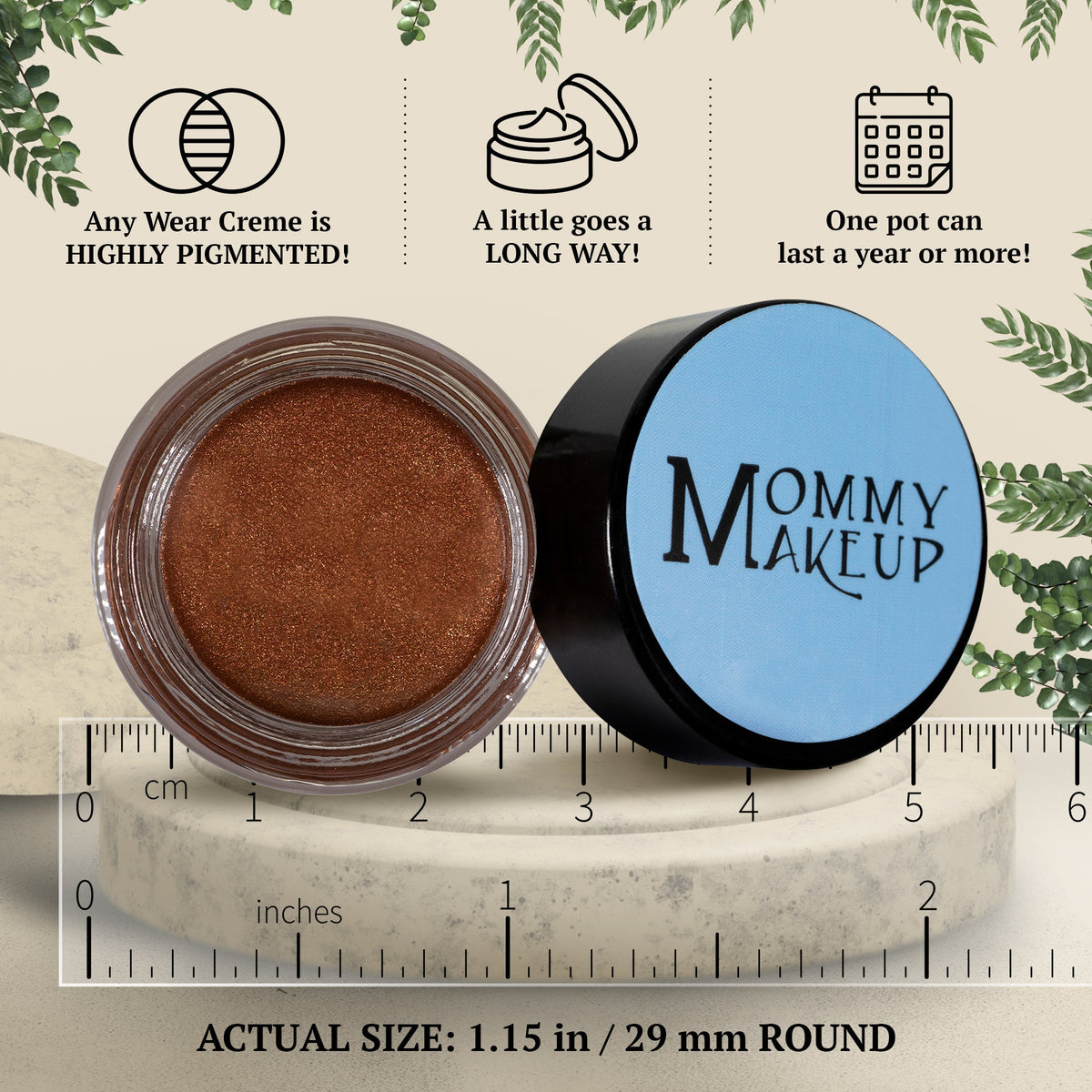 Hot Fudge Any Wear Creme - A Waterproof Multi-tasking creme to powder product for eyes, cheeks & lips. Can be worn anywhere by Mommy Makeup — image 6 of 8
