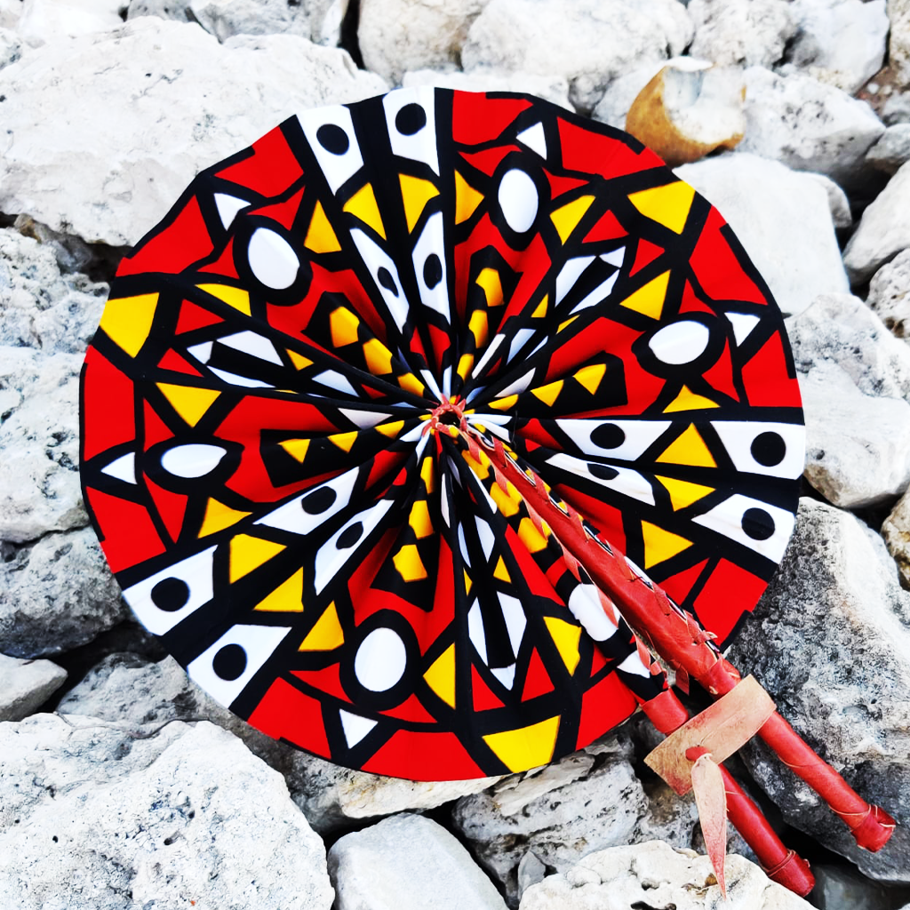 Zakia African Print Folding Hand Fan — image 2