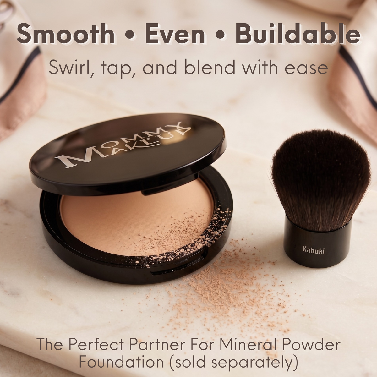Kabuki Brush - Hand cut, Vegan, Cruelty-Free Mineral Makeup Brush by Mommy Makeup — image 4 of 8