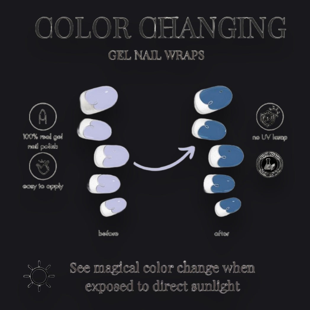 COLOR CHANGE Malibu Coastline Cobalt Gel Nail Wrap - Image 4 by laurenbbeauty | Nails