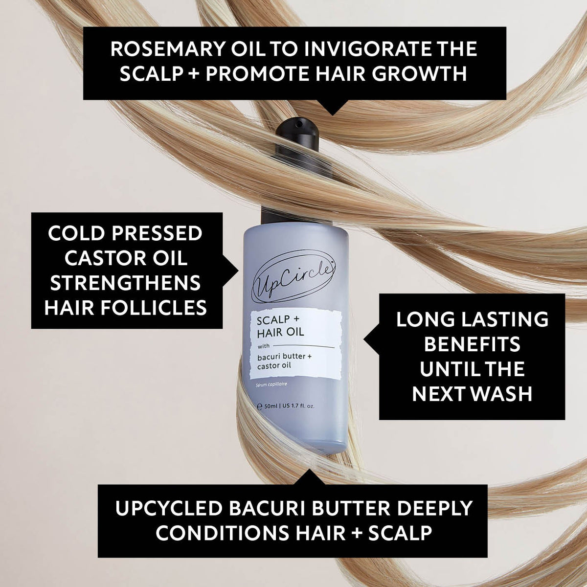 Scalp + Hair Oil with Bacuri Butter + Castor Oil — image 8
