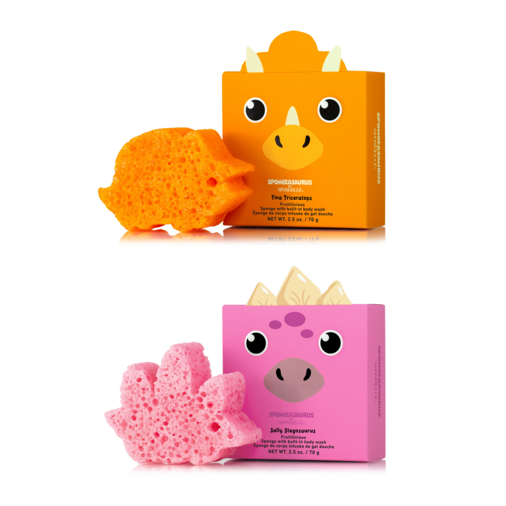 Sally Stegosaurus & Tina Triceratops Dinosaur Set by Spongellé — image 1 of 5