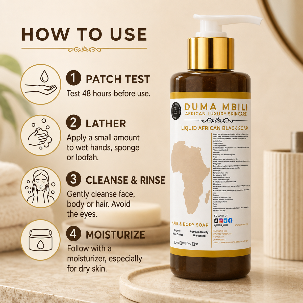 Duma Mbili Liquid African Black Soap — image 3