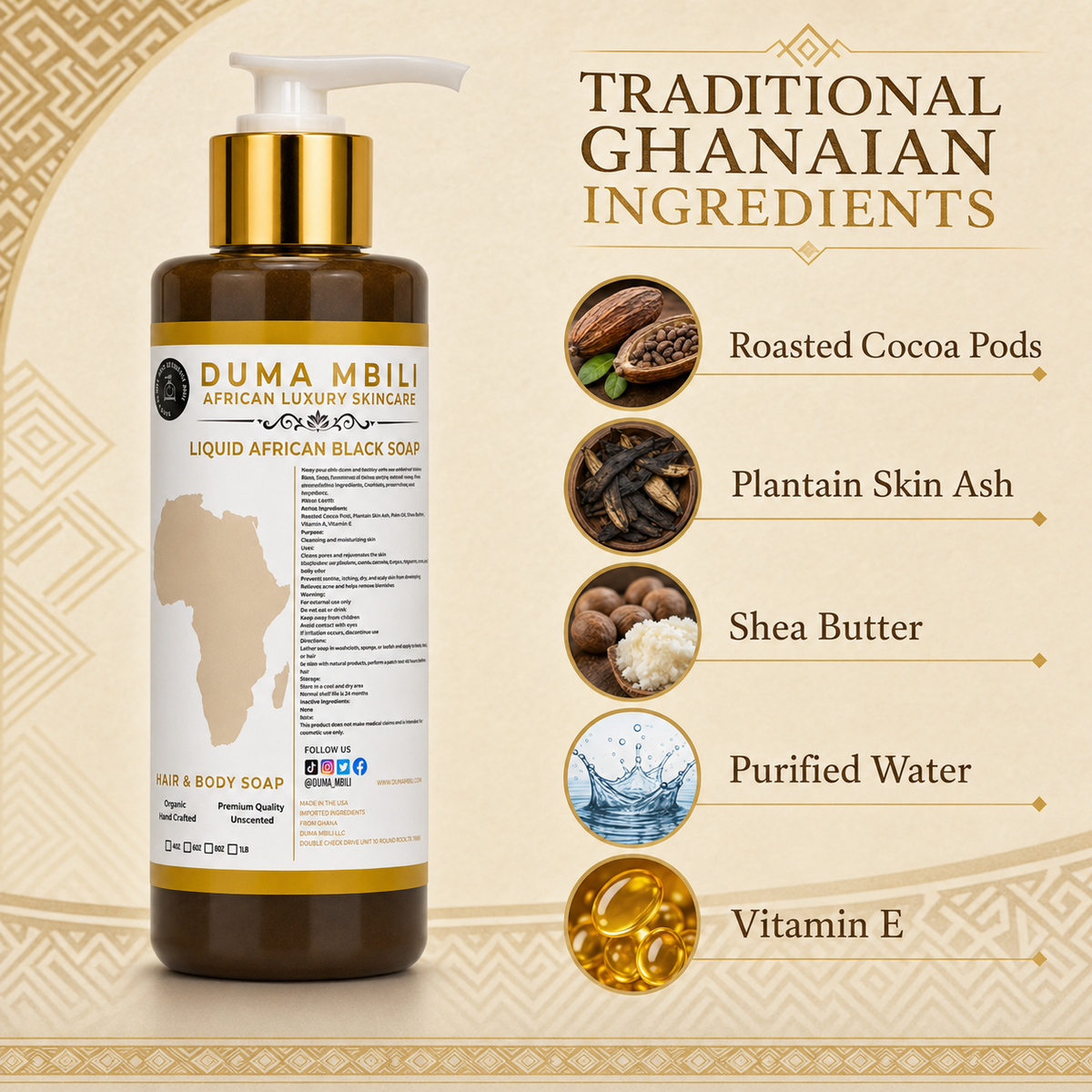Duma Mbili Liquid African Black Soap — image 2