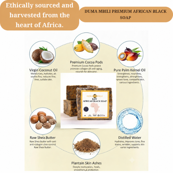 Authentic African Black Soap | Organic Skincare for Clear & Glowing Skin — image 3