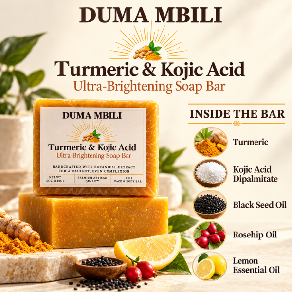 Duma Mbili Turmeric & Kojic Acid Ultra-Brightening Soap Bar — image 5