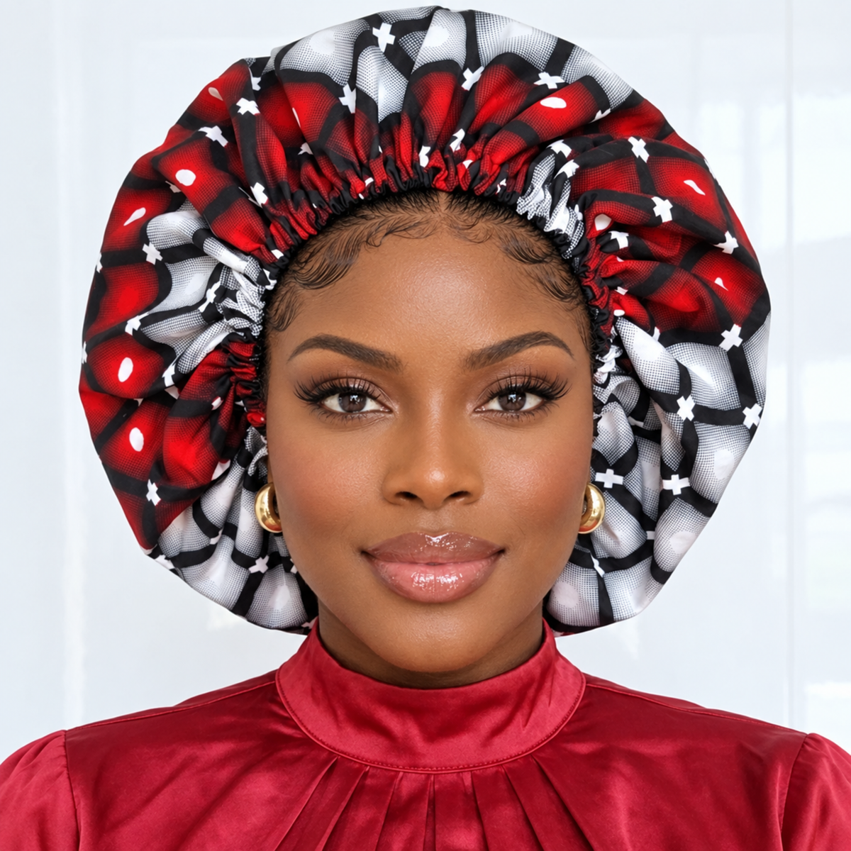 Duma Mbili Large Silk Lined Bonnet by Duma Mbili LLC