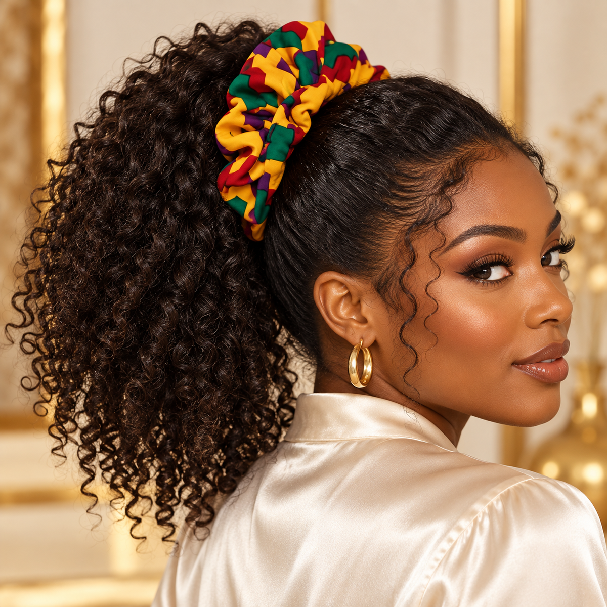 African Print Hair Scrunchies — image 2