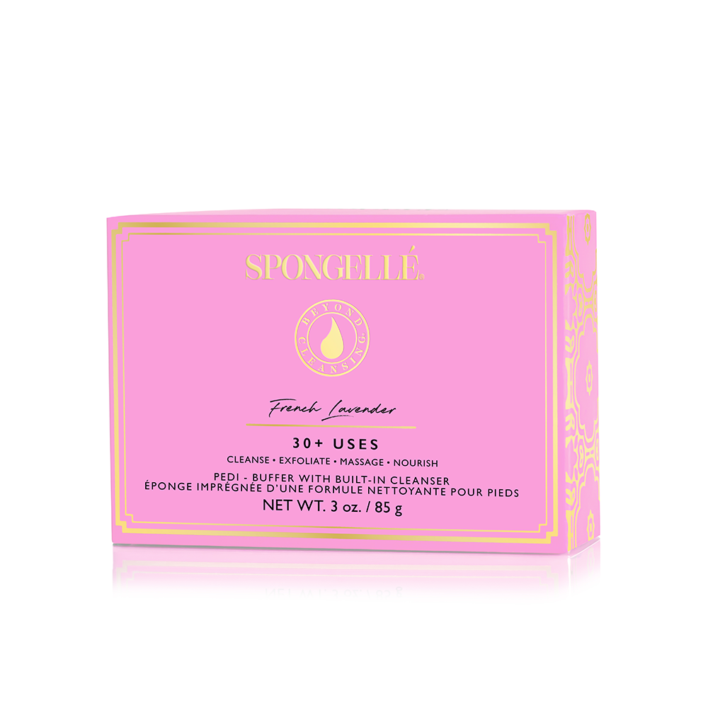 French Lavender Wild Flower, Pedi Buffer, and Body Wash Refill Set by Spongellé — image 5 of 6