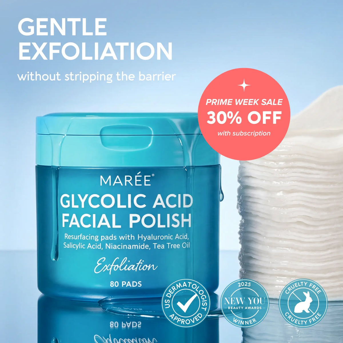Glycolic Acid Pads 80 PCS by Marée