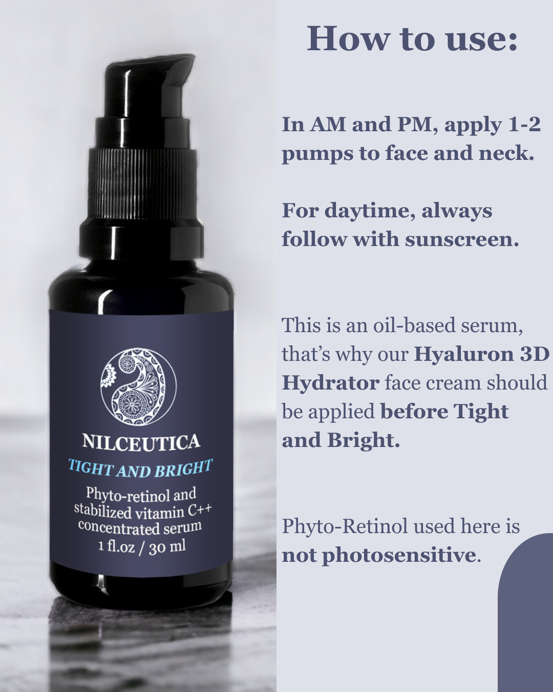TIGHT AND BRIGHT, an Advanced Gentle Phyto-Retinol and Vitamin C Face Serum, 12 Innovative Technologies, 55% High-Performance Cosmeceuticals — image 13