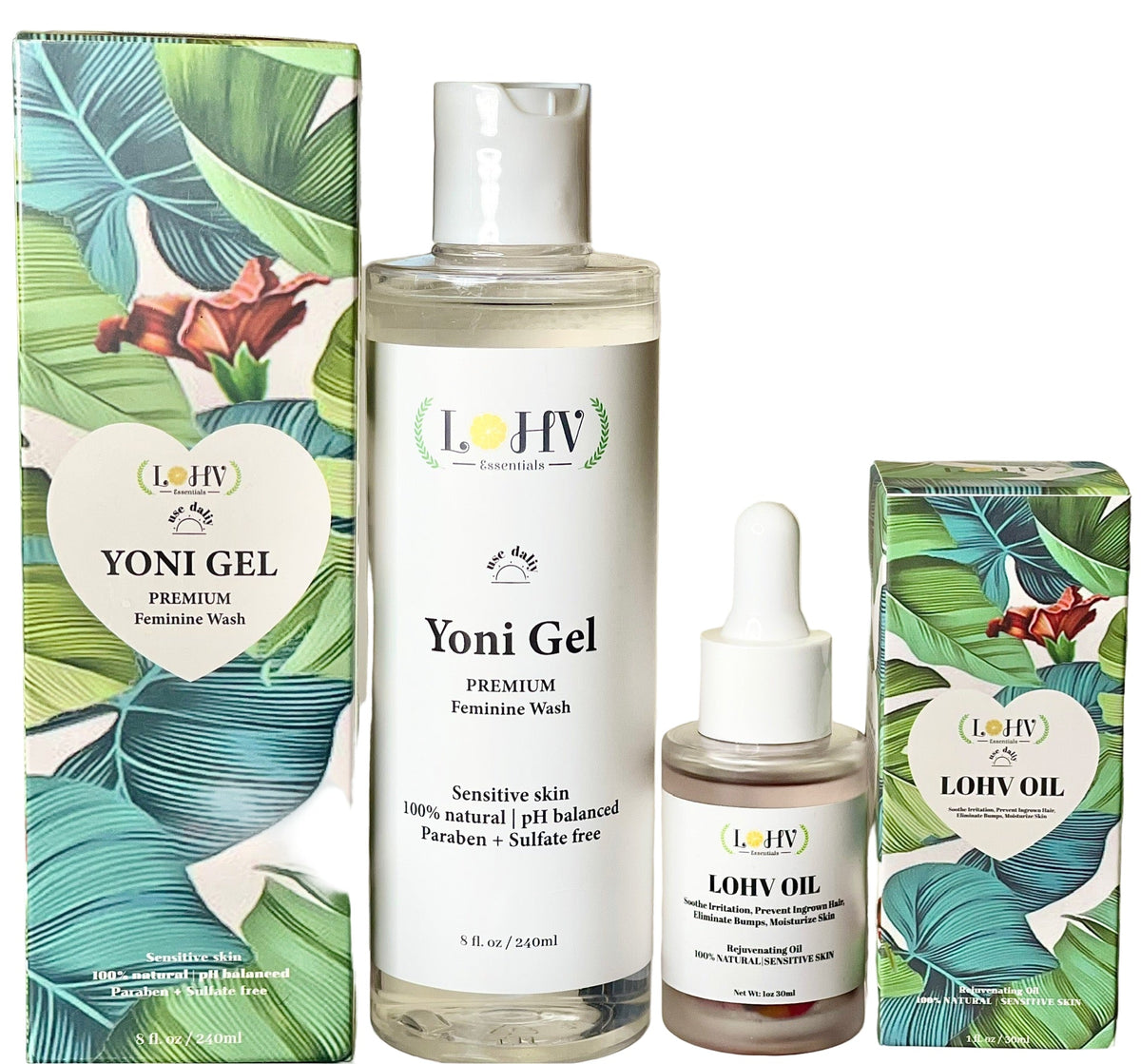 Effective Results Bundle: Premium LOHV YONI GEL feminine wash & LOHV ROSE OIL Bundle Full-Size — image 2