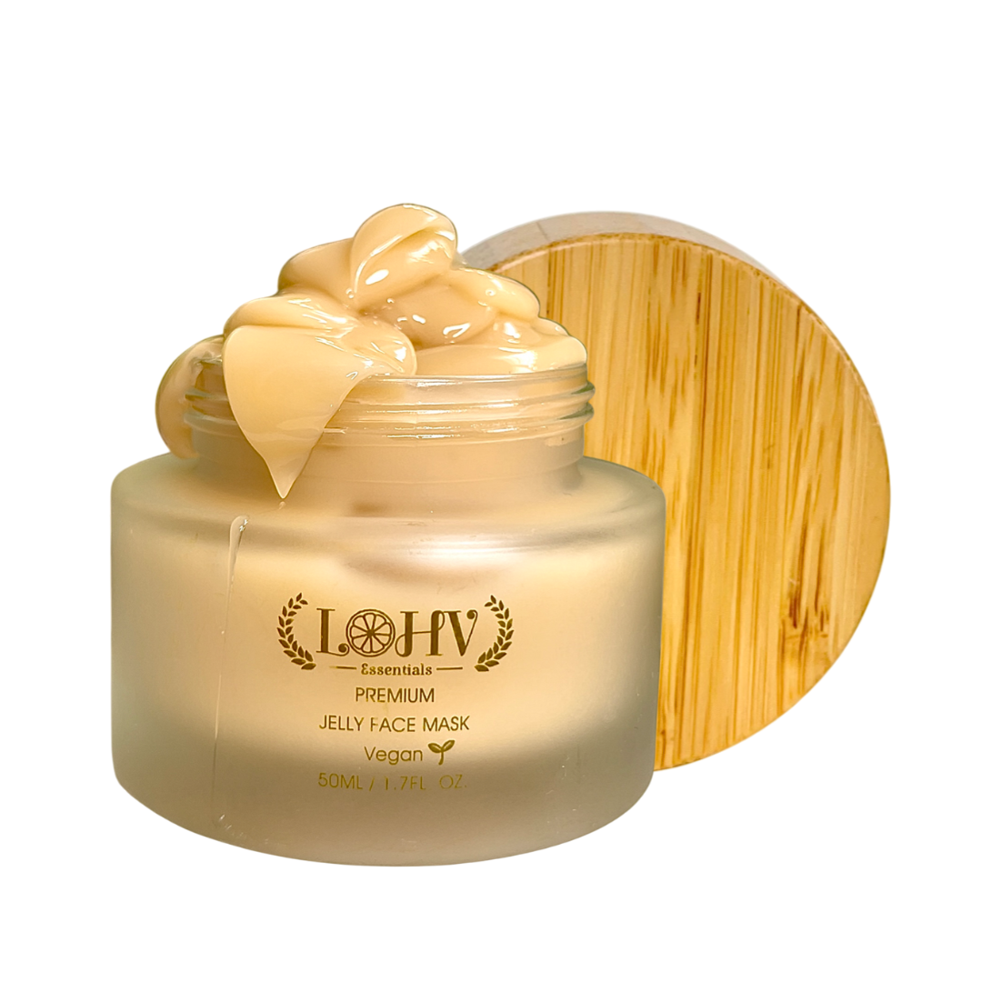 PREMIUM 100% VEGAN Rejuvenating JELLY FACE MASK With Retinol + Turmeric + Aloe Vera + Lactic acid + Rosemary Leaf — image 2