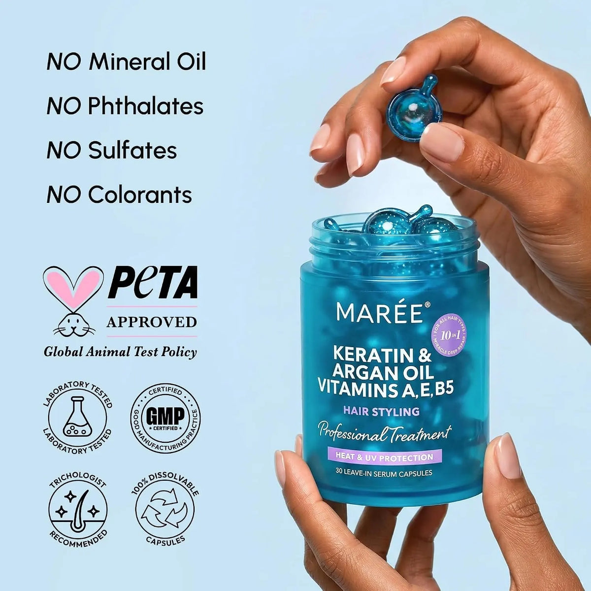 Keratin Oil Capsules for Frizz Control — image 5