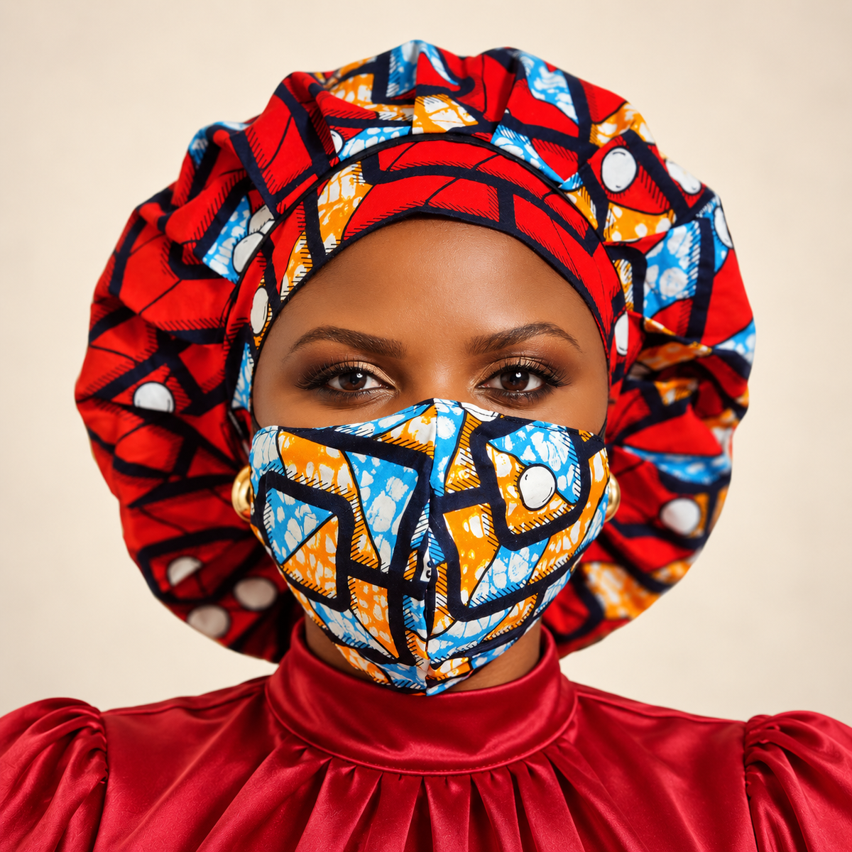 Duma Mbili Kente African Print Bonnets — image 6