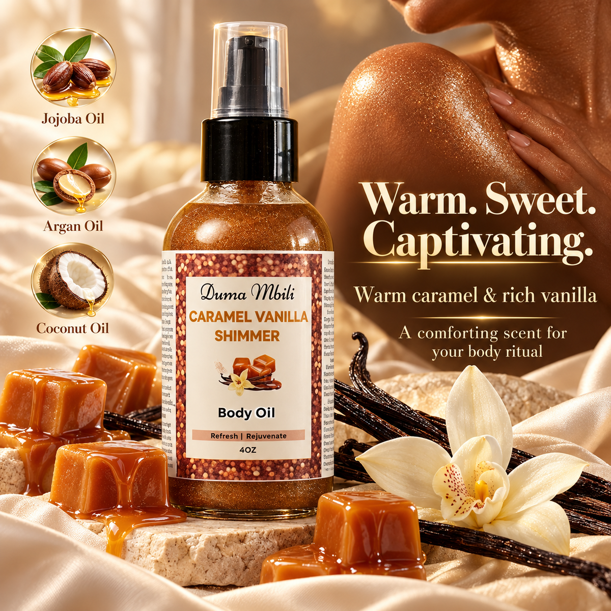 Caramel Vanilla Shimmer Body Oil — image 6