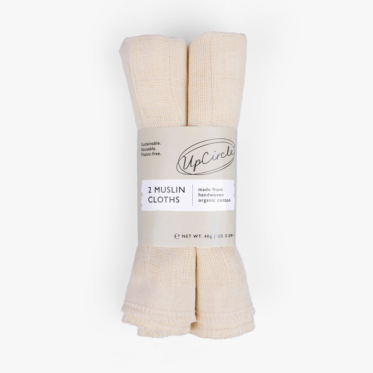 Organic Muslin Face Cloths by UpCircle