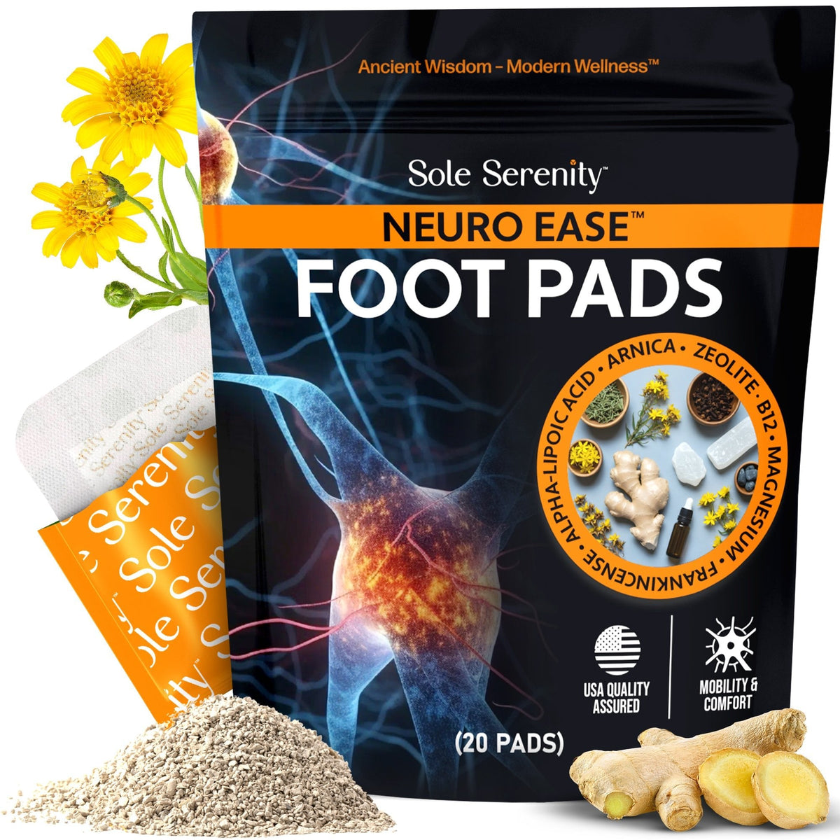 Neuropathy Nerve Discomfort Support Pads by Lure Essentials