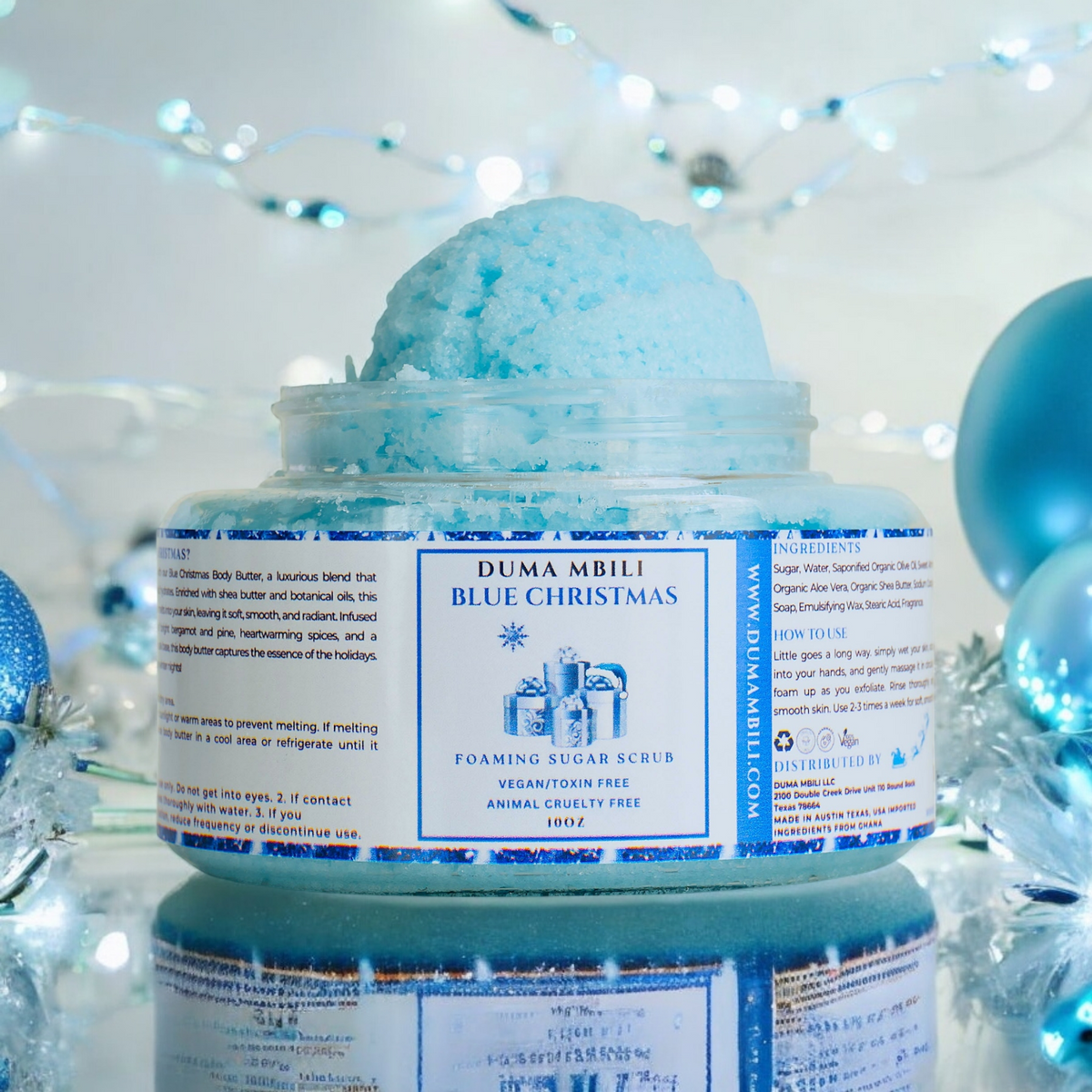 Blue Christmas Foaming Sugar Scrub — image 3