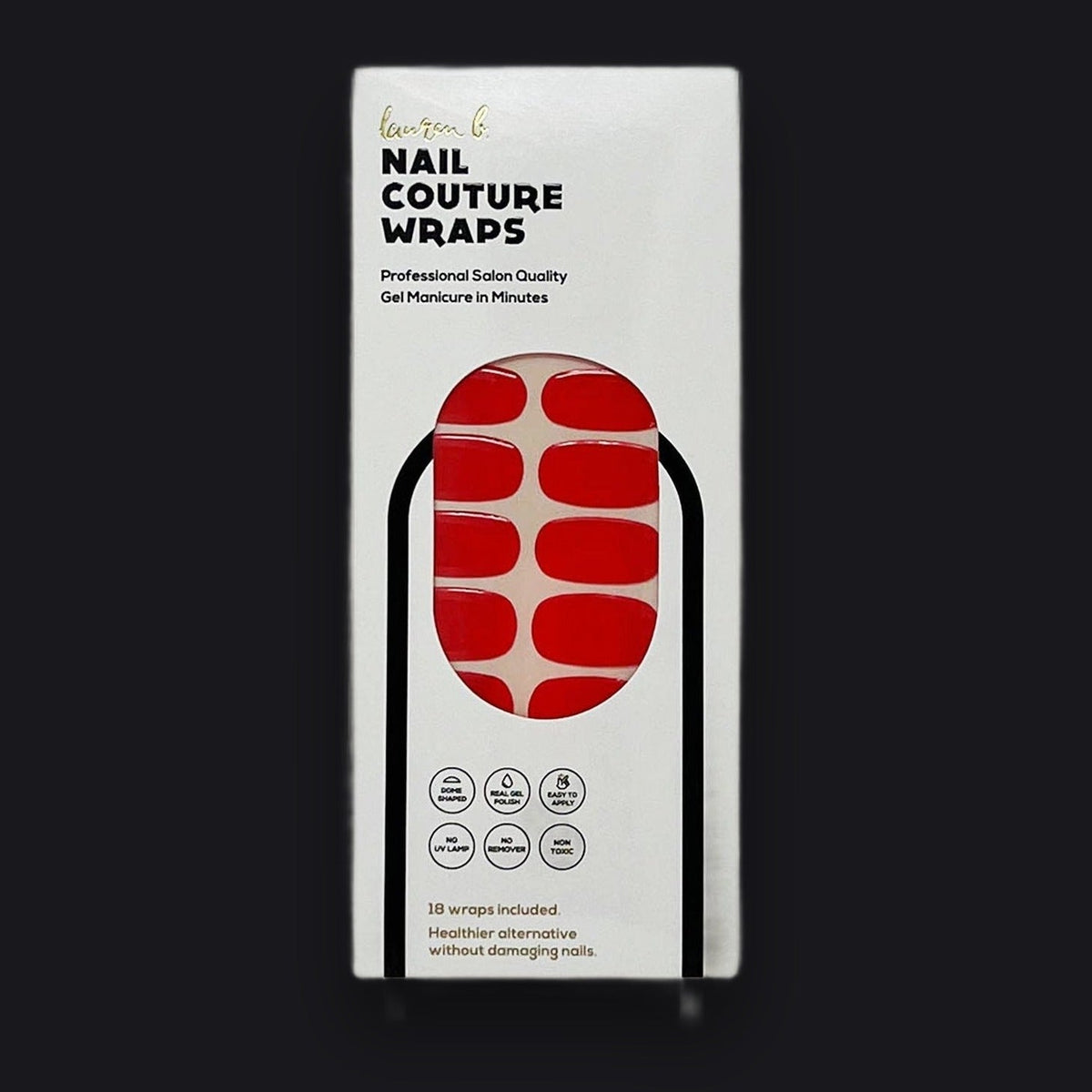 Lauren B. Beauty Red Solid Gel Nail Wrap