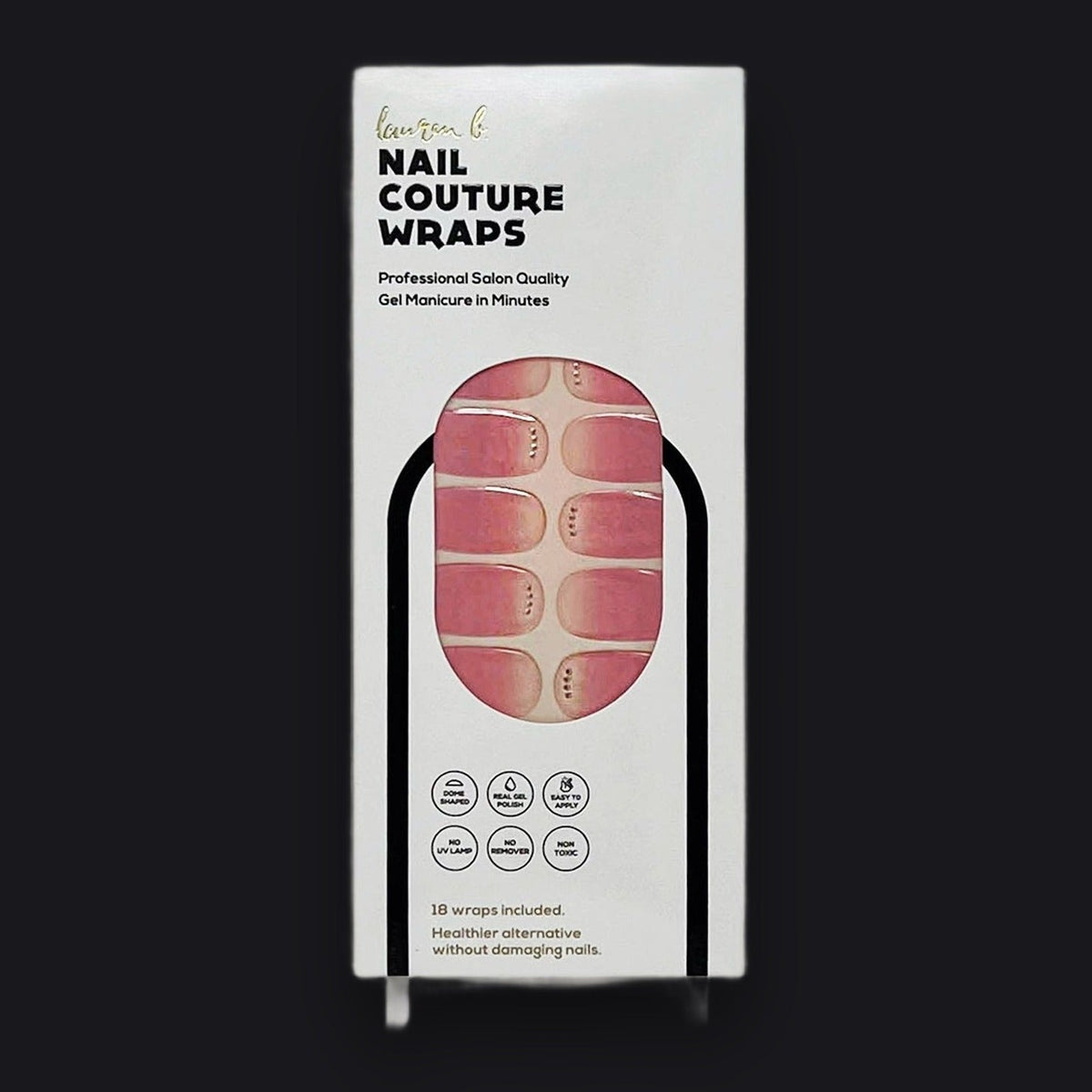 Lauren B. Beauty Soft Pink Gradient Embellished Gel Nail Wrap