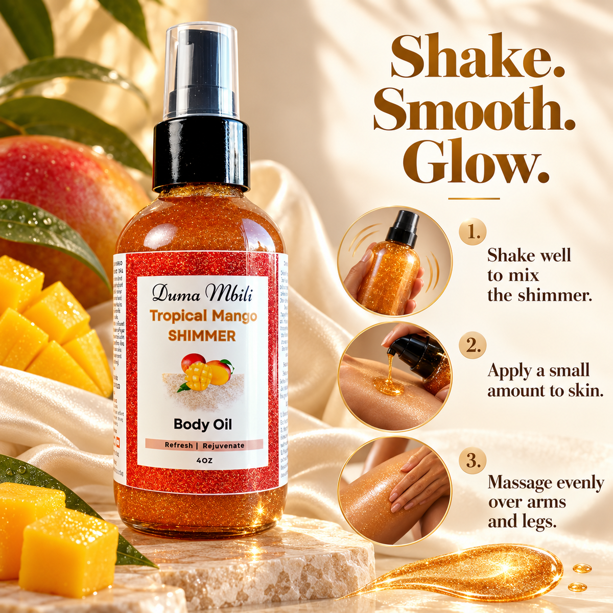 Tropical Mango Shimmer Body Oil — image 5