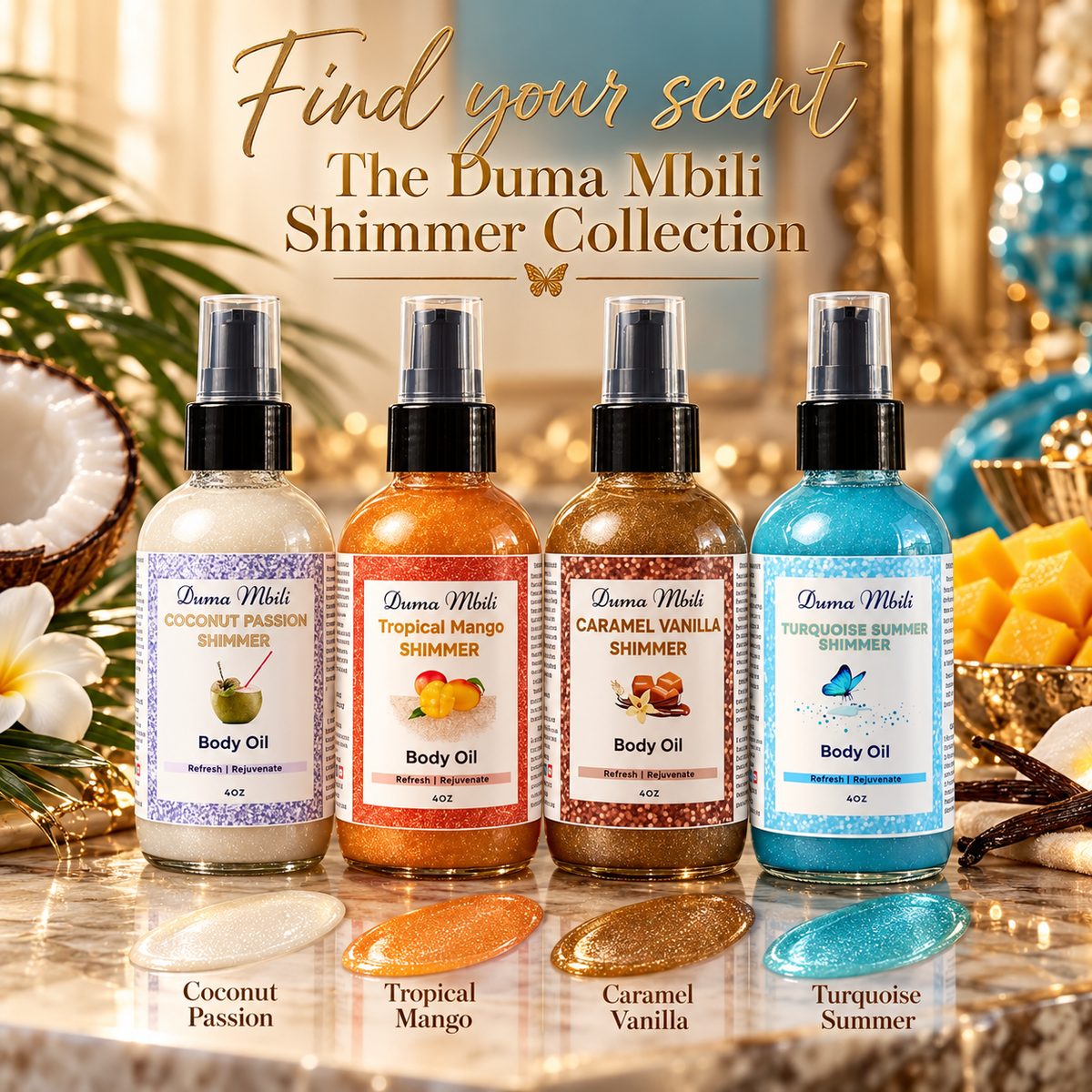 Turquoise Summer Shimmer Body Oil — image 9