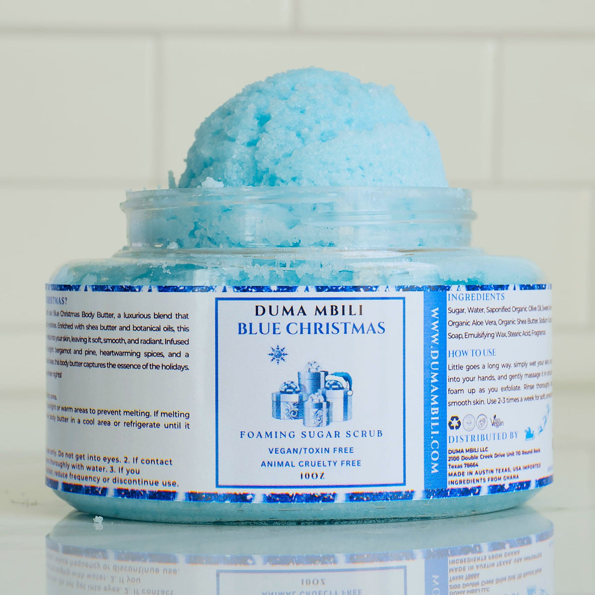 Blue Christmas Foaming Sugar Scrub — image 4