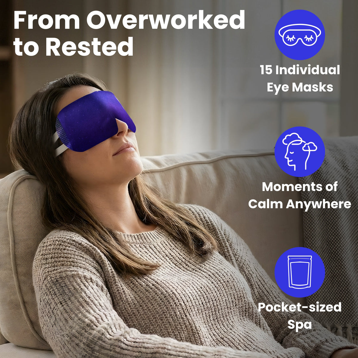 Eye Serenity Steam Eye Mask - Self-Heating Warm Eye Compress for Dry Eyes, Puffiness, Sleep & Travel — image 4
