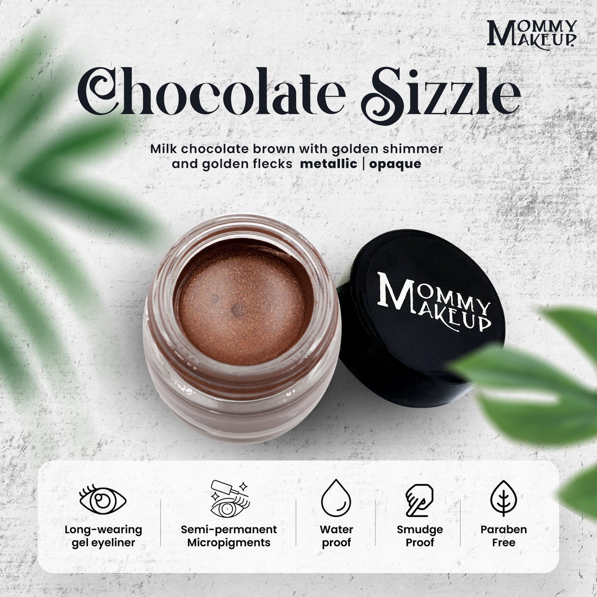 Chocolate Sizzle Stay Put Waterproof Gel Eyeliner w/ Micropigments by Mommy Makeup — image 4 of 8