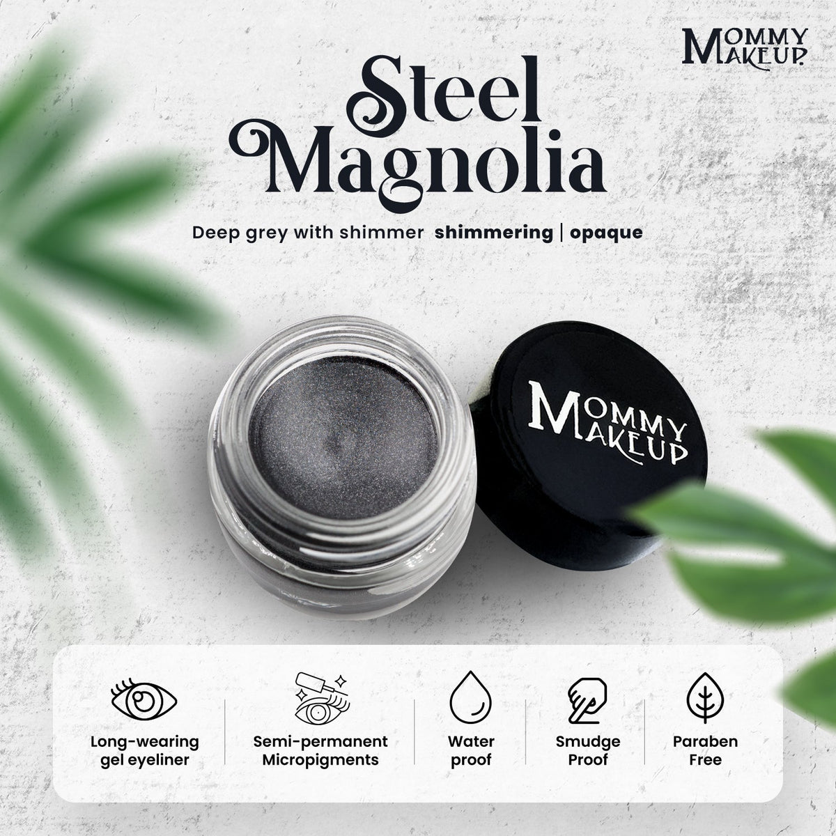 Steel Magnolia Stay Put Waterproof Gel Eyeliner w/ Micropigments by Mommy Makeup — image 4 of 8