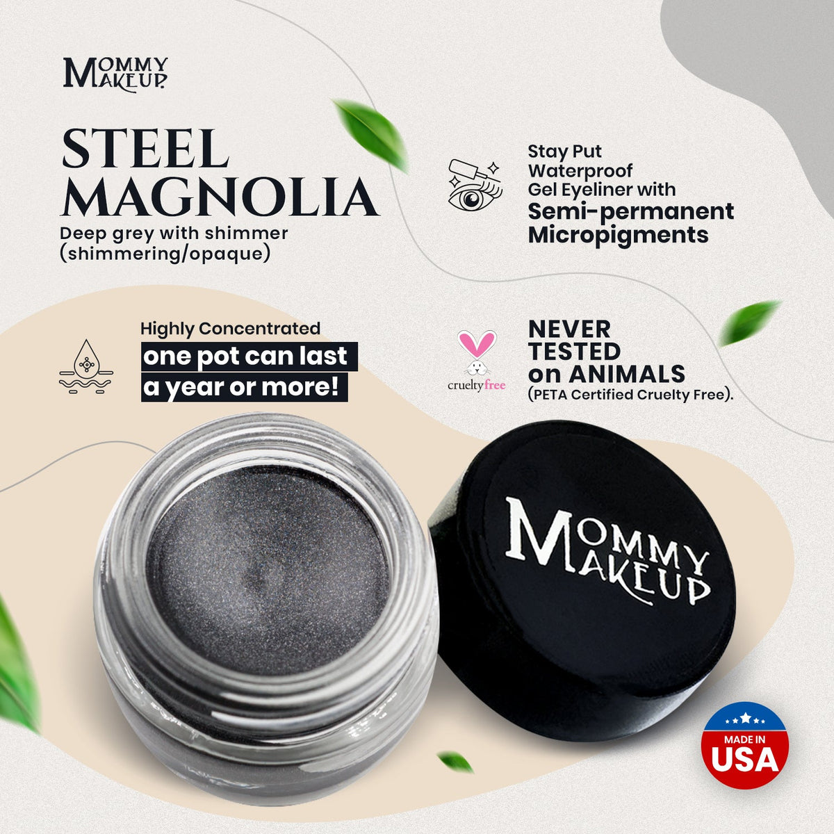 Steel Magnolia Stay Put Waterproof Gel Eyeliner w/ Micropigments by Mommy Makeup — image 6 of 8