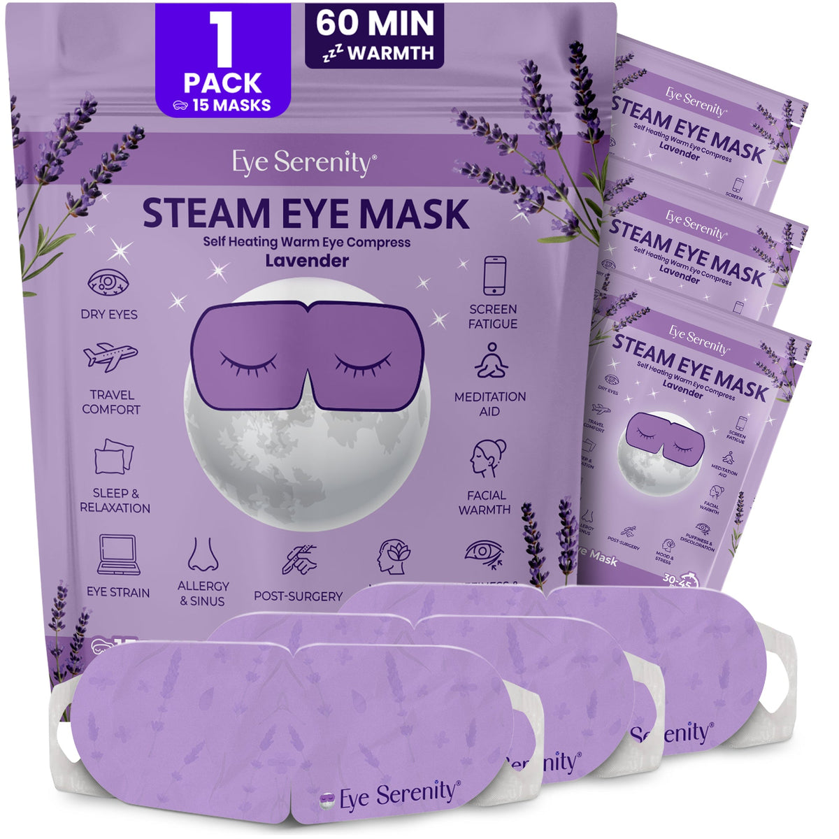 Eye Serenity Steam Eye Mask - LAVENDER by Lure Essentials