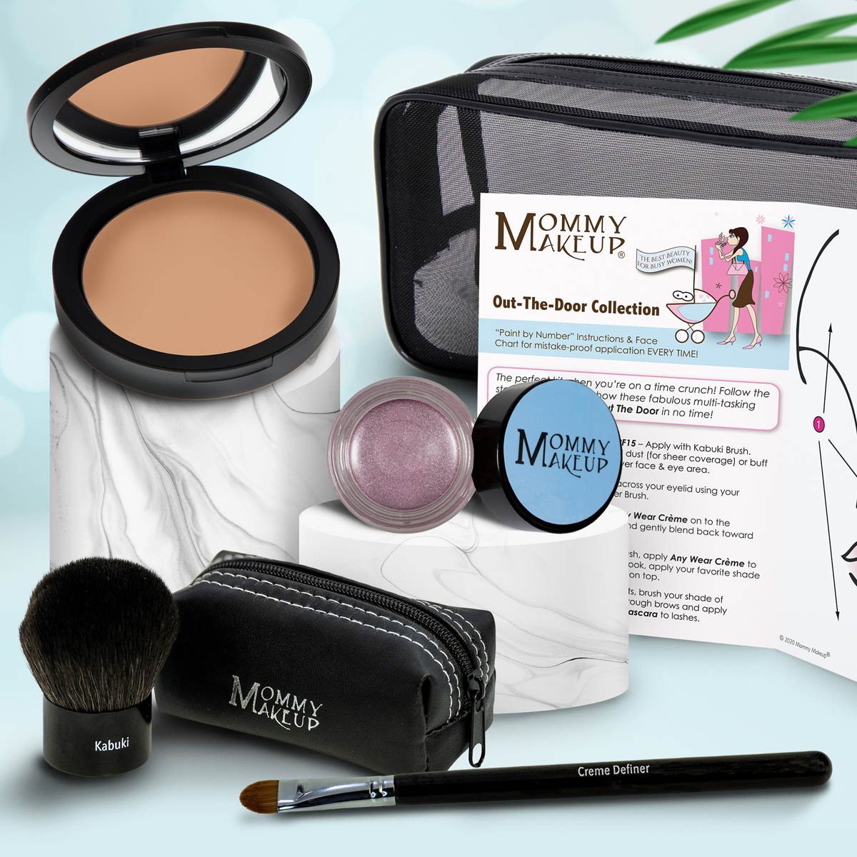 Out The Door Collection | Travel-friendly, Multi-tasking,Talc-free Makeup Set by Mommy Makeup