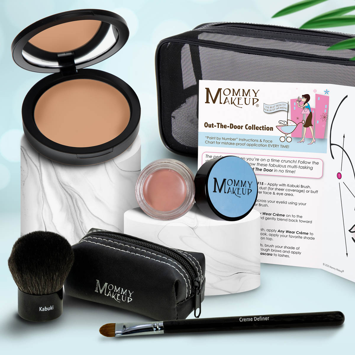 Out The Door Collection | Travel-friendly, Multi-tasking,Talc-free Makeup Set by Mommy Makeup