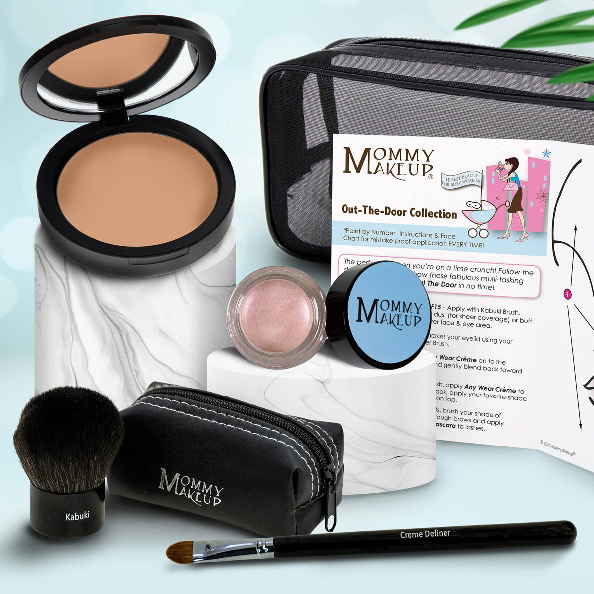 Out The Door Collection | Travel-friendly, Multi-tasking,Talc-free Makeup Set by Mommy Makeup