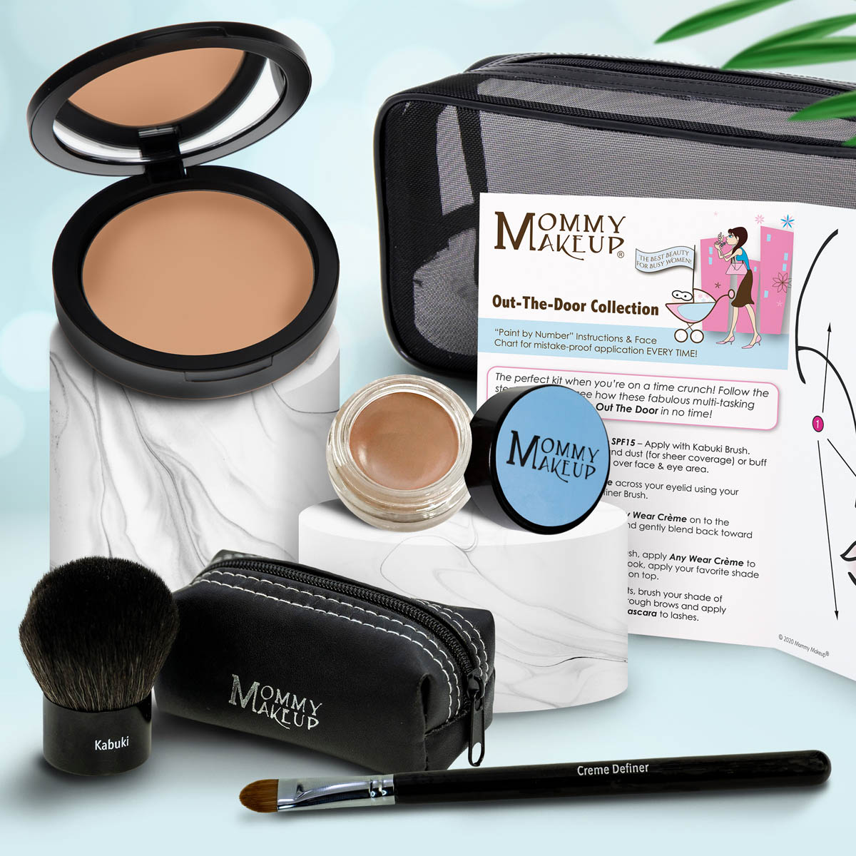 Out The Door Collection | Travel-friendly, Multi-tasking,Talc-free Makeup Set by Mommy Makeup