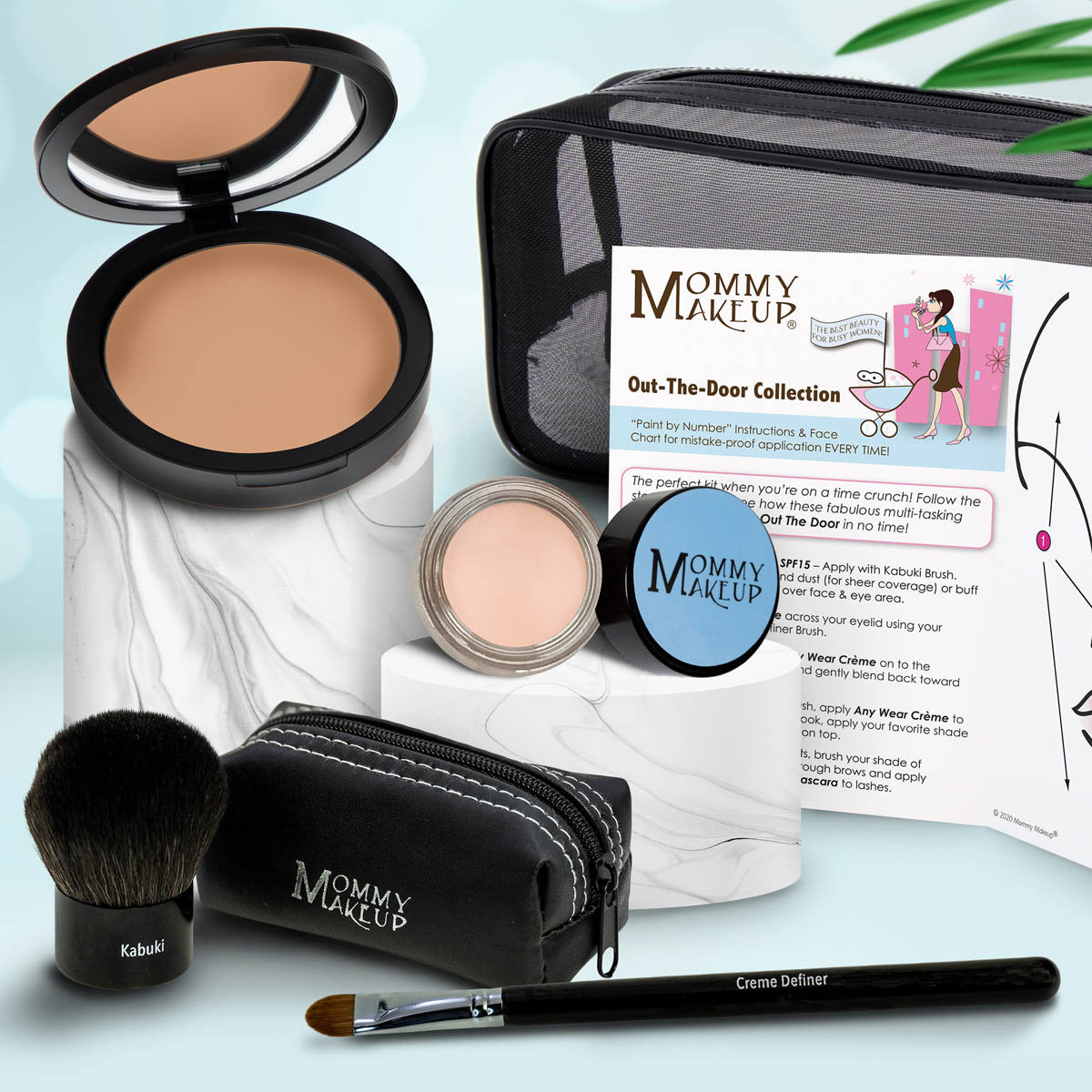 Out The Door Collection | Travel-friendly, Multi-tasking,Talc-free Makeup Set by Mommy Makeup