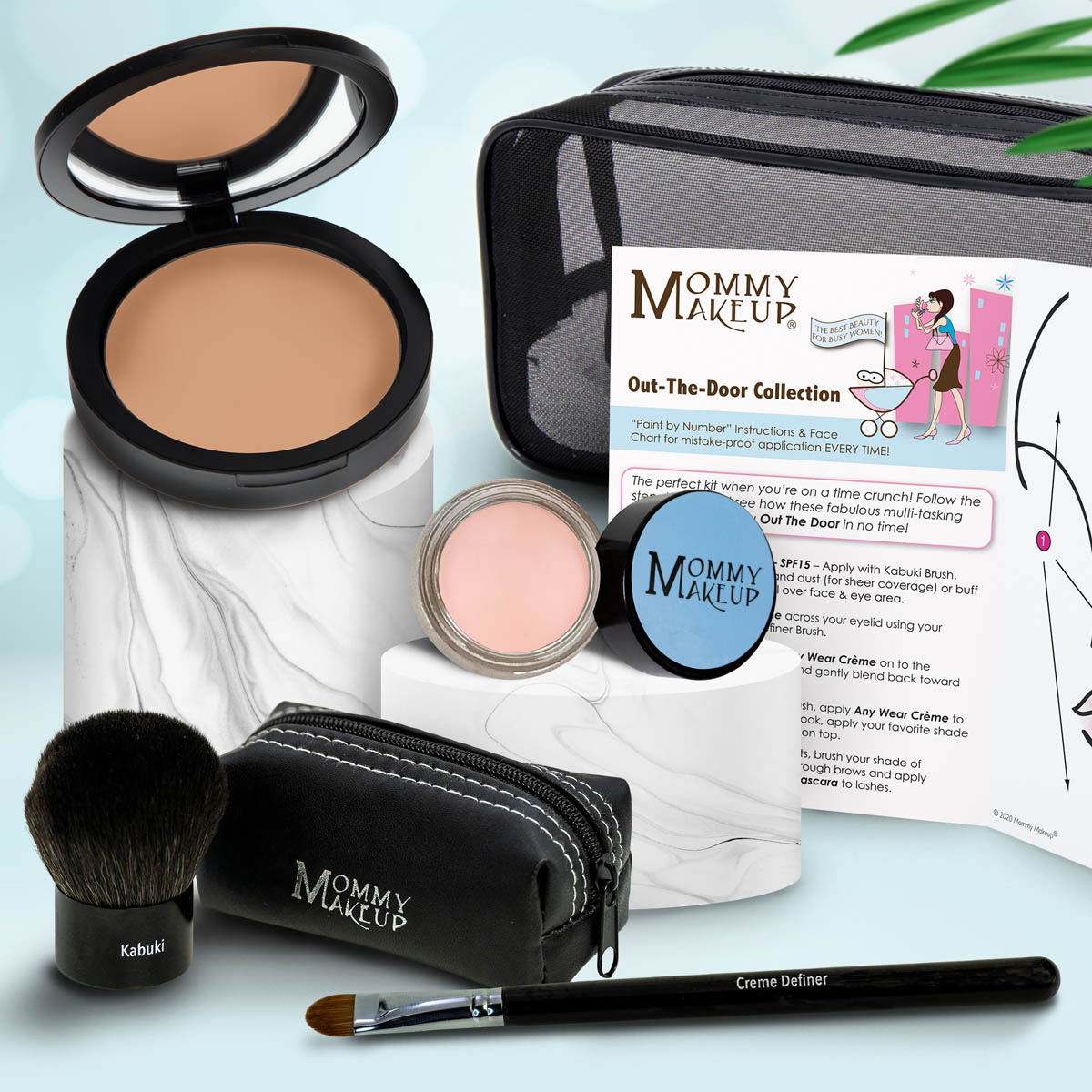Out The Door Collection | Travel-friendly, Multi-tasking,Talc-free Makeup Set by Mommy Makeup