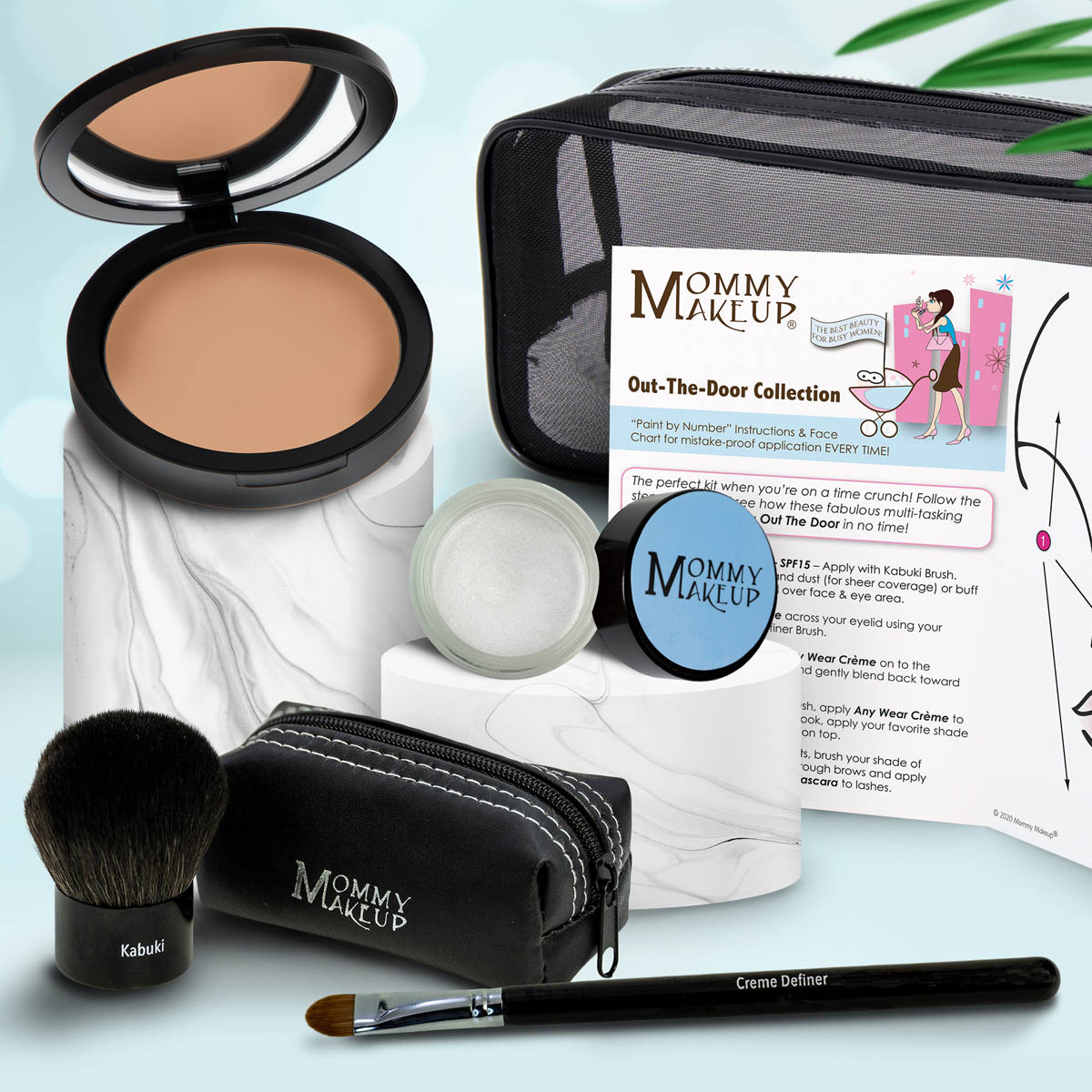 Out The Door Collection | Travel-friendly, Multi-tasking,Talc-free Makeup Set by Mommy Makeup