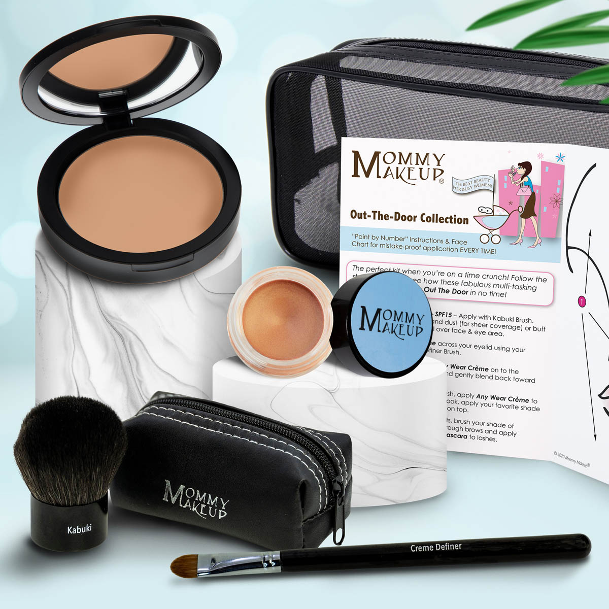 Out The Door Collection | Travel-friendly, Multi-tasking,Talc-free Makeup Set by Mommy Makeup