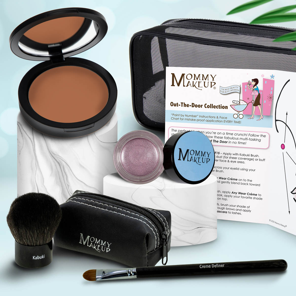 Out The Door Collection | Travel-friendly, Multi-tasking,Talc-free Makeup Set by Mommy Makeup