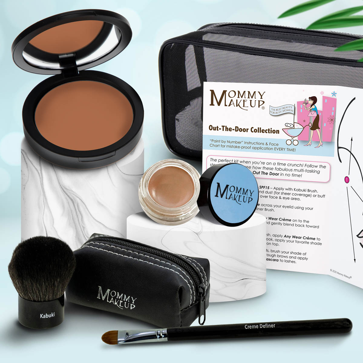 Out The Door Collection | Travel-friendly, Multi-tasking,Talc-free Makeup Set by Mommy Makeup