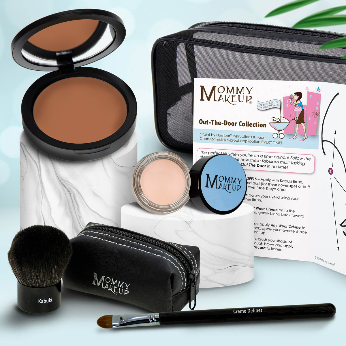 Out The Door Collection | Travel-friendly, Multi-tasking,Talc-free Makeup Set by Mommy Makeup