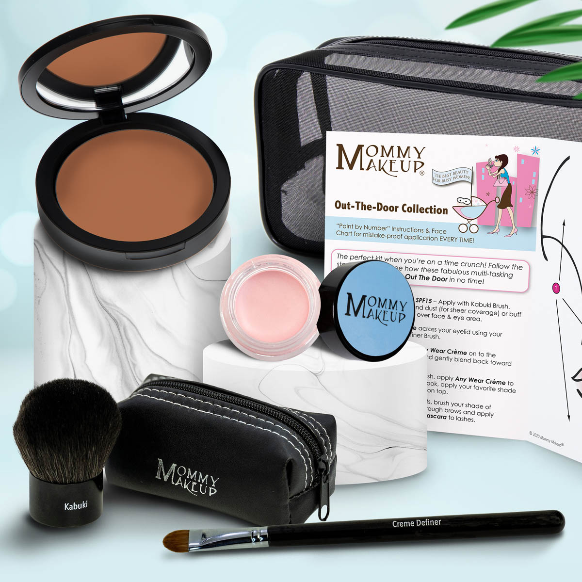 Out The Door Collection | Travel-friendly, Multi-tasking,Talc-free Makeup Set by Mommy Makeup