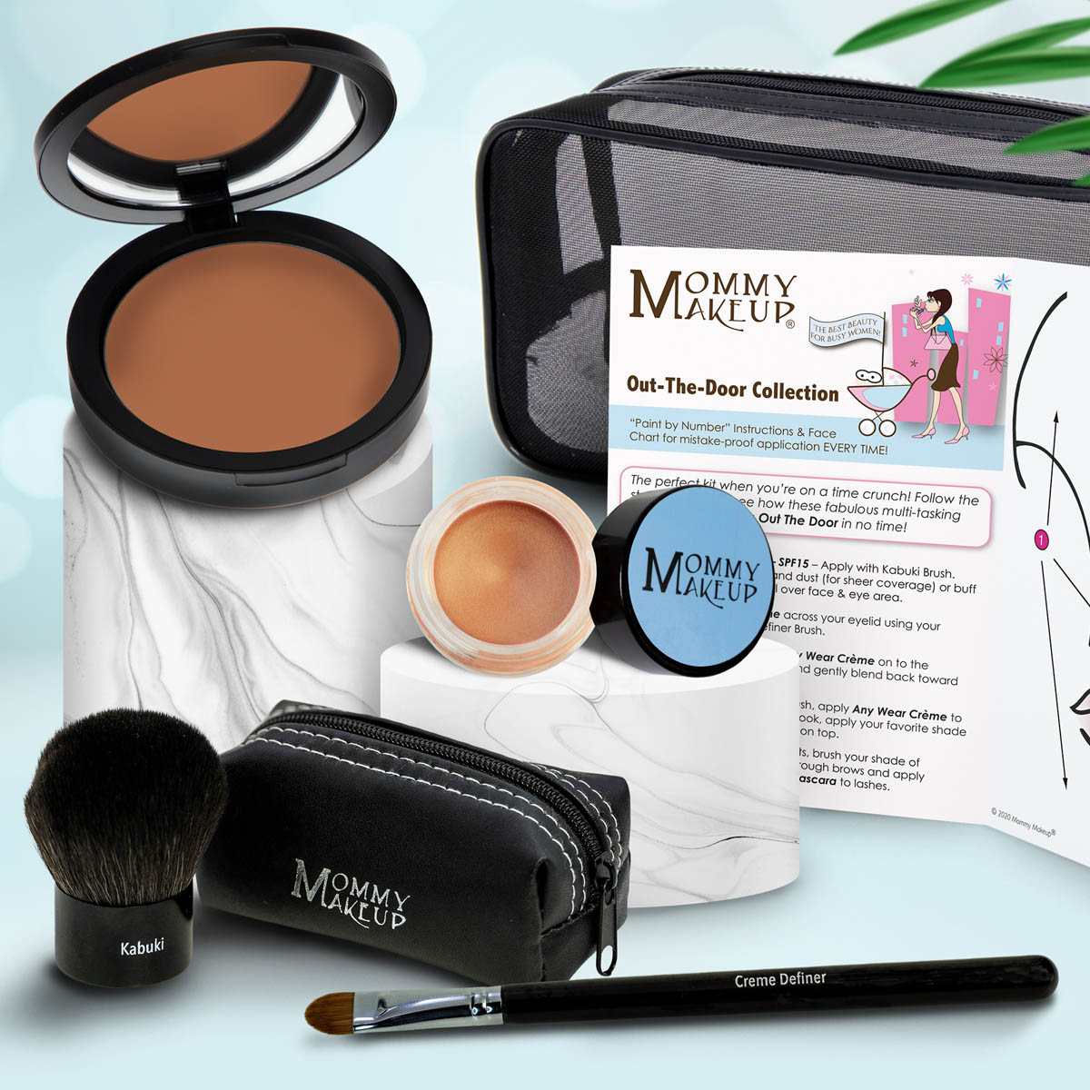 Out The Door Collection | Travel-friendly, Multi-tasking,Talc-free Makeup Set by Mommy Makeup