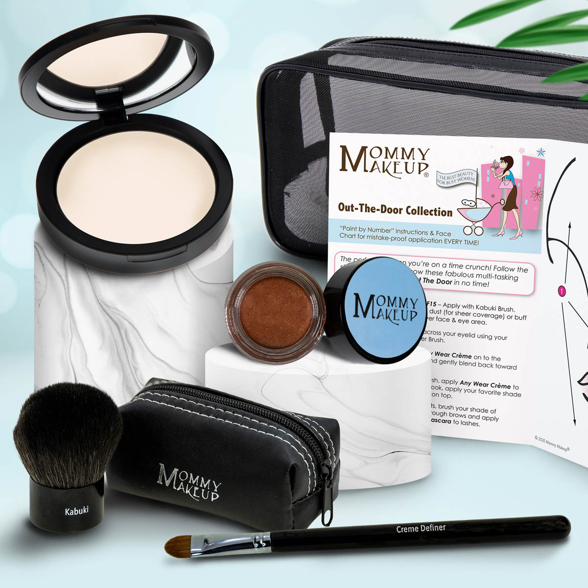 Out The Door Collection | Travel-friendly, Multi-tasking,Talc-free Makeup Set by Mommy Makeup