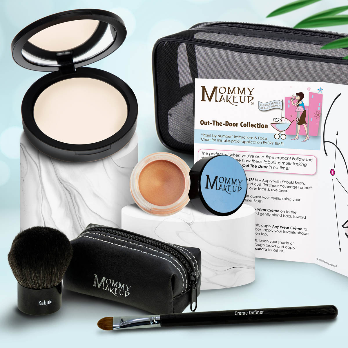 Out The Door Collection | Travel-friendly, Multi-tasking,Talc-free Makeup Set by Mommy Makeup